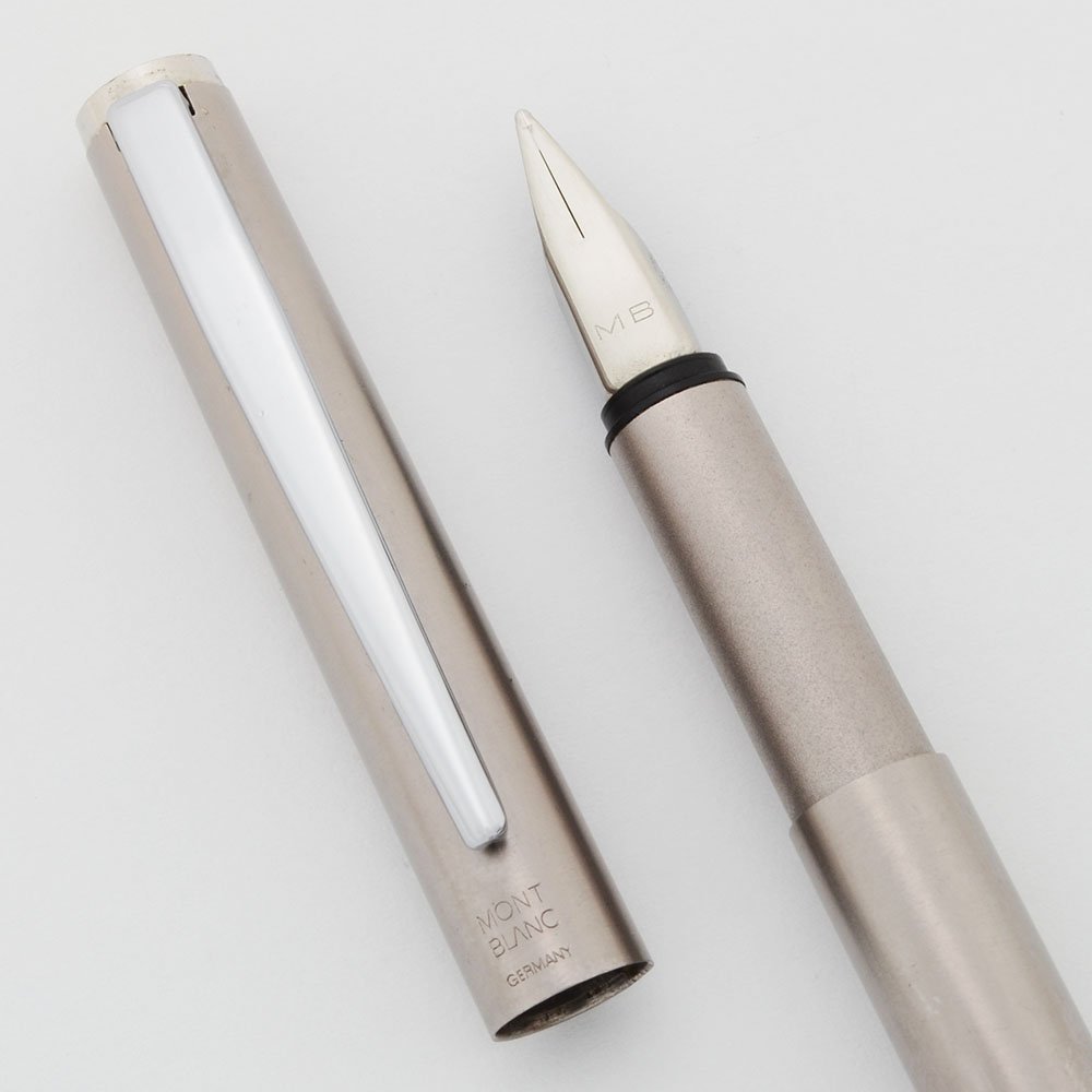 Montblanc Noblesse I Fountain Pen - Brushed Steel, Nickel Plated